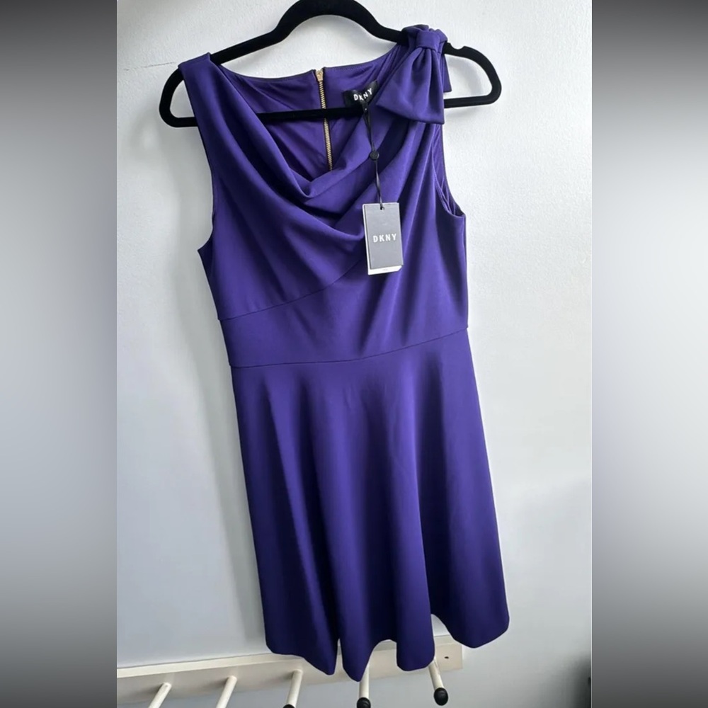 DKNY Purple Midi Dress